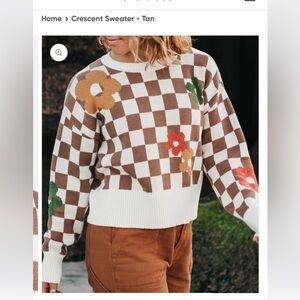 Jetty Crescent Checkered sweater